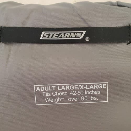 Stearns Watersports Life Jacket Catalog 6601 Type 3 PFD Adult Large/XL 42-50in 1 - Thumbnail 7