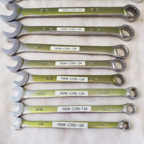 Lot of 11pcs 12 Point SAE Combination Wrench Set - LOT 468 - Image 1