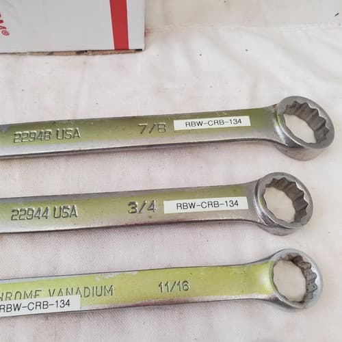 Lot of 11pcs 12 Point SAE Combination Wrench Set - LOT 468 - Thumbnail 6