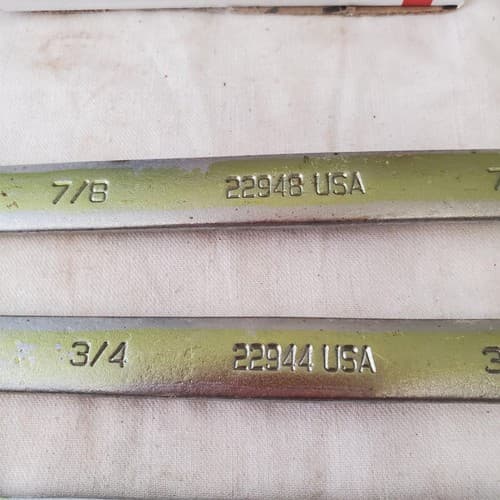 Lot of 11pcs 12 Point SAE Combination Wrench Set - LOT 468 - Thumbnail 5