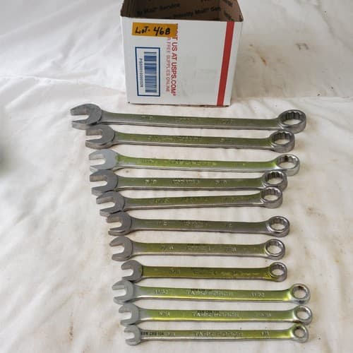 Lot of 11pcs 12 Point SAE Combination Wrench Set - LOT 468 - Thumbnail 14