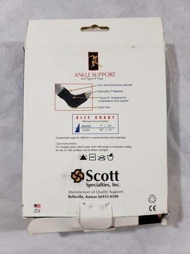 Lace-up Ankle Support With Figure 8 Strap Orthopedic quality Black Size Medium - Thumbnail 2