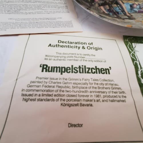 Lot of 8 Bradford Exchange Dornroschen Rumpelstilzche Rapunzel Collector Plate - Thumbnail 6