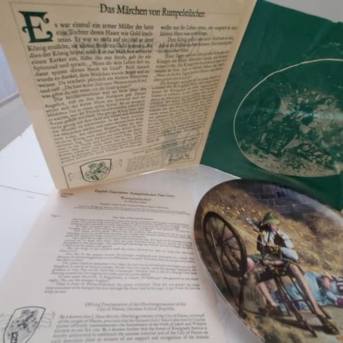 Lot of 8 Bradford Exchange Dornroschen Rumpelstilzche Rapunzel Collector Plate - Thumbnail 8