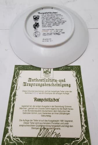 Lot of 8 Bradford Exchange Dornroschen Rumpelstilzche Rapunzel Collector Plate - Thumbnail 9