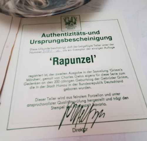 Lot of 8 Bradford Exchange Dornroschen Rumpelstilzche Rapunzel Collector Plate - Thumbnail 18