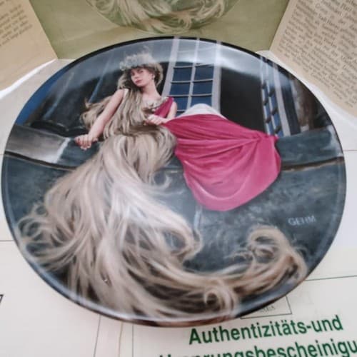 Lot of 8 Bradford Exchange Dornroschen Rumpelstilzche Rapunzel Collector Plate - Thumbnail 17