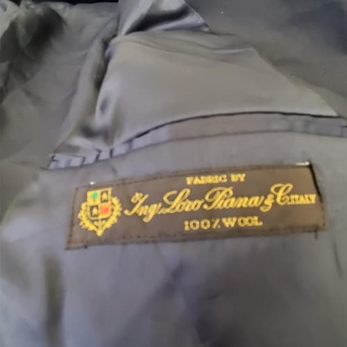 Joseph Abboud Collection Men's Navy Blue Blazer Suit Jacket Sport Coat 44R - Thumbnail 6