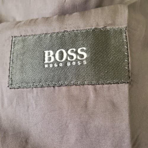 HUGO BOSS Charcoal Black Blazer Suit Jacket Sport Coat Large - Thumbnail 6