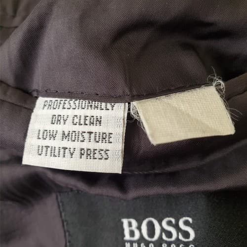 HUGO BOSS Charcoal Black Blazer Suit Jacket Sport Coat Large - Thumbnail 7