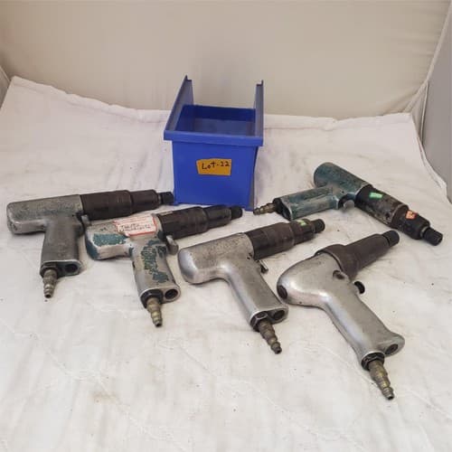 Lot Cleco Pneumatic Pistol Grip 1/4" Air Tool Screwdriver/Nutrunner Tools Lot-22 - Image 1