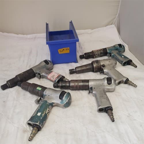 Lot Cleco Pneumatic Pistol Grip 1/4" Air Tool Screwdriver/Nutrunner Tools Lot-22 - Thumbnail 5