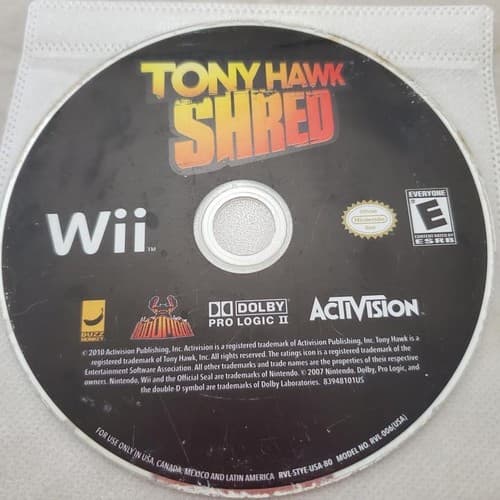 Tony Hawk: Shred Nintendo Wii Video Game Disc Only - Image 1