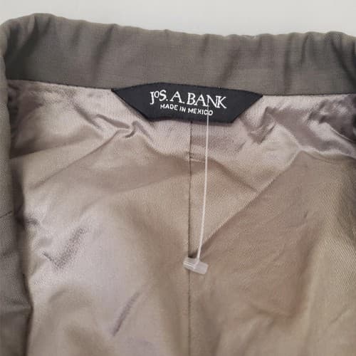 JOS A BANK Mens Blazer 100% Wool Sport Coat Jacket 40R Tobacco Brown - Thumbnail 4