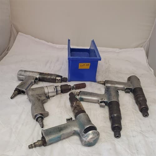 Lot of 5 Cleco Pneumatic 1/4" Screwdriver/Nutrunner Pistol Grip Air Tools Lot-24 - Thumbnail 5