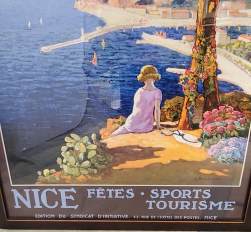 Girl View of Nice Beaches Sea Ocean Flowers France French Travel Tourism - Thumbnail 3