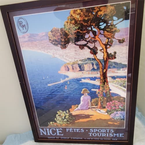 Girl View of Nice Beaches Sea Ocean Flowers France French Travel Tourism - Thumbnail 4