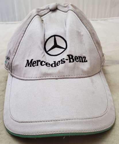 Vintage Mercedes Benz Auto Car Logo Adjustable White Mens Hat Cap - Image 1