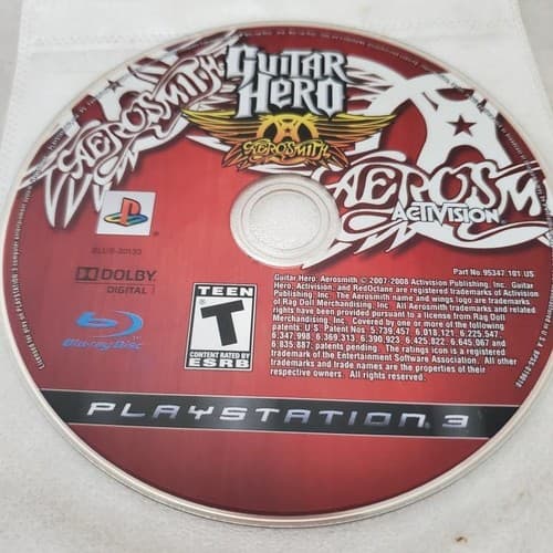 Guitar Hero Aerosmith PS3 Playstation 3 Video Game DISC ONLY - Image 1
