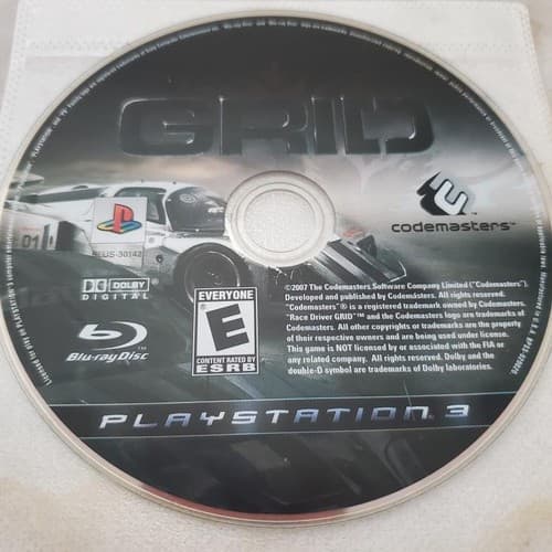 Grid Sony PlayStation 3 PS3 Video Game Disc Only - Image 1