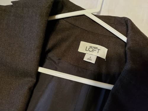 Ann Taylor Loft Womens Wool Brown 3 Button Long Sleeve Size 4 Coat Blazer Jacket - Thumbnail 2