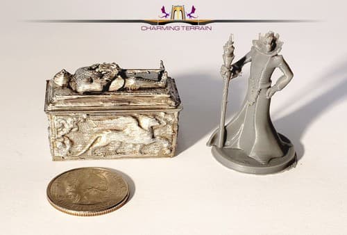 3d Printed Knight's Tomb Terrain Miniature - D&D Pathfinder Fantasy - Image 1