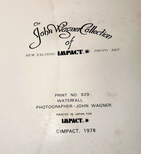 John Wagner Collection IMPACT Photo Print 1978 Waterfall and Mountain Lion - Thumbnail 6