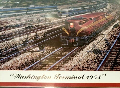 Mainline Memories 'Washington Terminal 1951 ' Railroad Art - Thumbnail 4