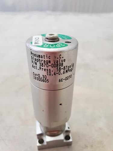 Pneumatic N.C. 3870-00898 Diaphragm Air Valve 3Port-I 58-87 Psig 125 Psig Max - Image 1