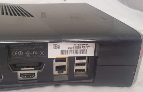 Microsoft Xbox360 S 1439 Black Console RED RING - Thumbnail 6