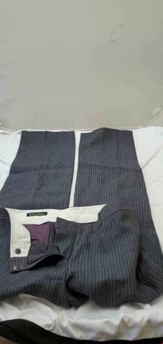 Brooks Brothers Gray Striped Wool Pants Womens Caroline Fit Dress Pants Size 8 - Thumbnail 2