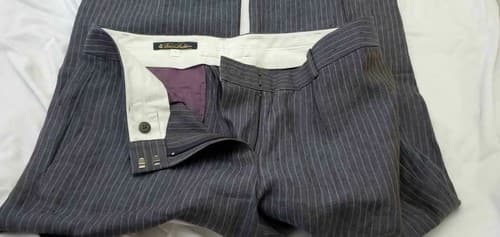 Brooks Brothers Gray Striped Wool Pants Womens Caroline Fit Dress Pants Size 8 - Thumbnail 4