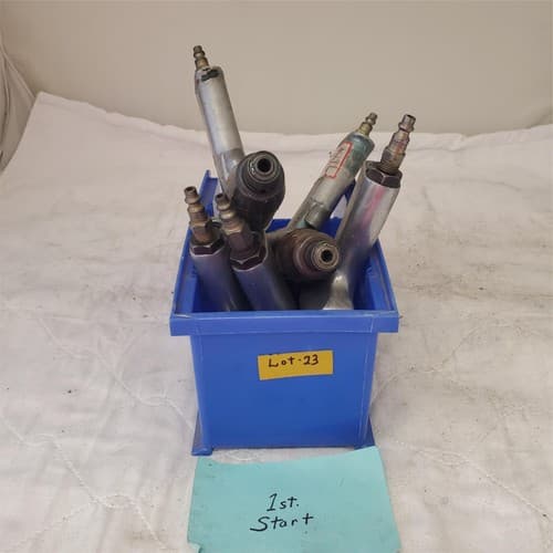 Lot of 5 Cleco Pneumatic Pistol Grip 1/4" Screwdriver/Nutrunner Air Tools Lot-23 - Thumbnail 2