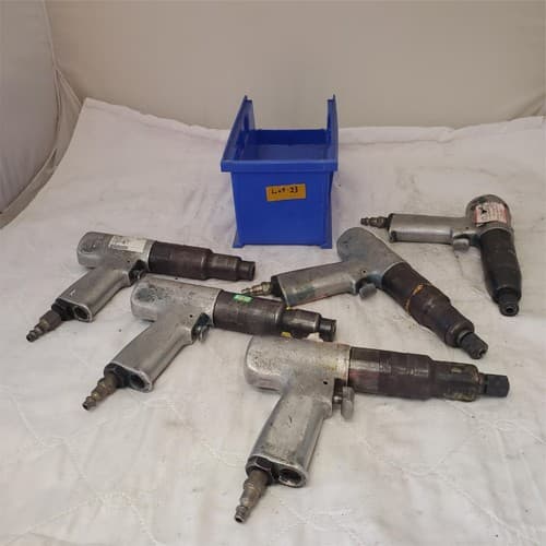 Lot of 5 Cleco Pneumatic Pistol Grip 1/4" Screwdriver/Nutrunner Air Tools Lot-23 - Thumbnail 5