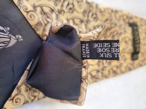 Vintage LANVIN Paris Men's Silk Neck Tie - Thumbnail 5