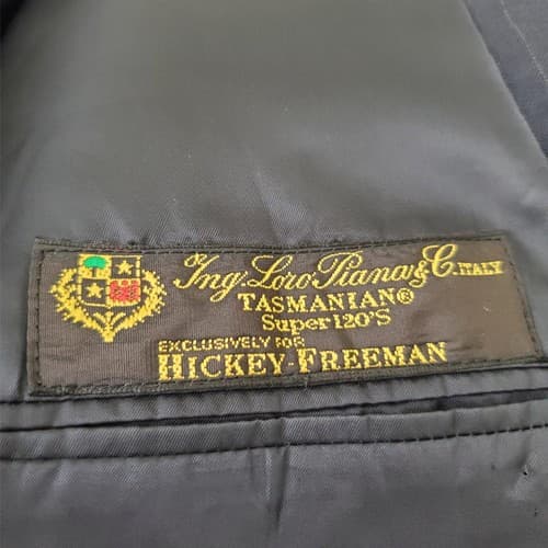 HICKEY FREEMAN Sartorial Navy Blue Striped Blazer Suit Jacket Sport Coat 42S - Thumbnail 6