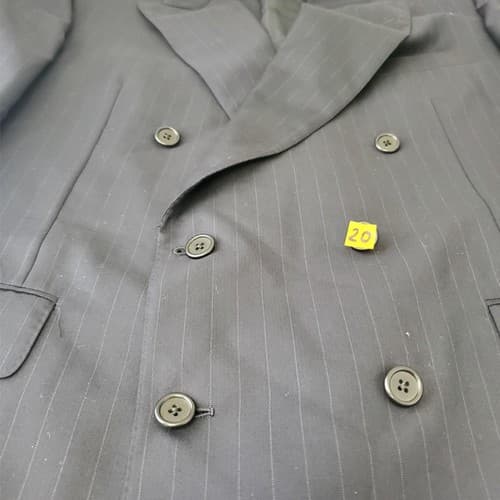 HICKEY FREEMAN Sartorial Navy Blue Striped Blazer Suit Jacket Sport Coat 42S - Thumbnail 5