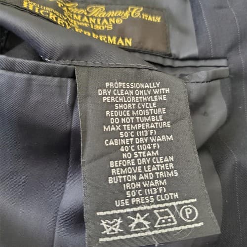 HICKEY FREEMAN Sartorial Navy Blue Striped Blazer Suit Jacket Sport Coat 42S - Thumbnail 7