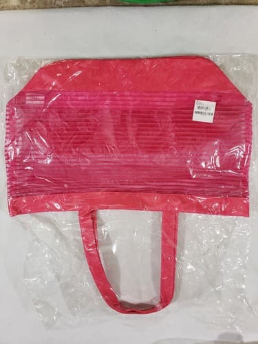 Nordstrom Glossy Seafoam Green Cosmetic Bag Tote Shoulder Bag Pink & Clear Mesh - Thumbnail 5