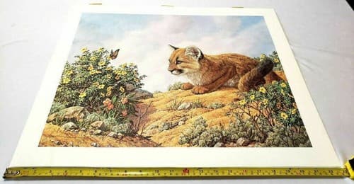 Vintage Cat Art Print with Butterfly and Flowers by James Efarish - Thumbnail 4