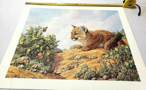 Vintage Cat Art Print with Butterfly and Flowers by James Efarish - Thumbnail 7