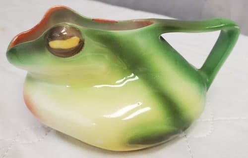 Antique Vintage Royal Bayreuth FROG Creamer Mug - Thumbnail 2