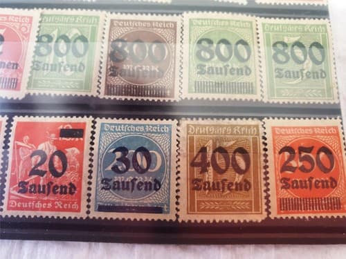 Complete Vintage Used 1923 German Weimar Reich Sets Service Stamps set - Thumbnail 5