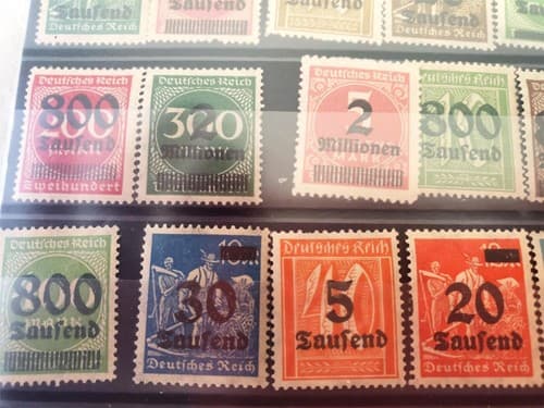 Complete Vintage Used 1923 German Weimar Reich Sets Service Stamps set - Thumbnail 6