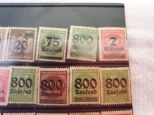Complete Vintage Used 1923 German Weimar Reich Sets Service Stamps set - Thumbnail 4