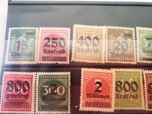 Complete Vintage Used 1923 German Weimar Reich Sets Service Stamps set - Thumbnail 3