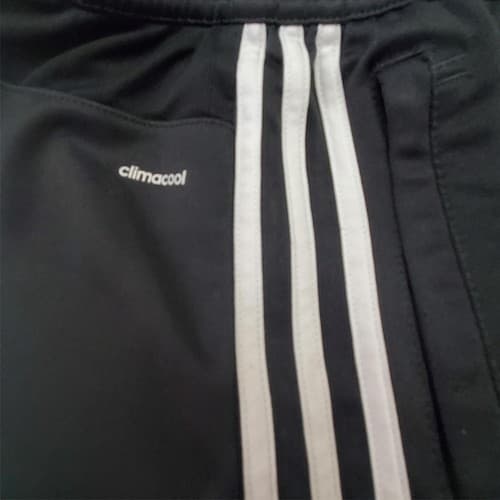Adidas Pants Boys Medium Gray White Striped Casual Gym Workout Zipper Youth - Thumbnail 5