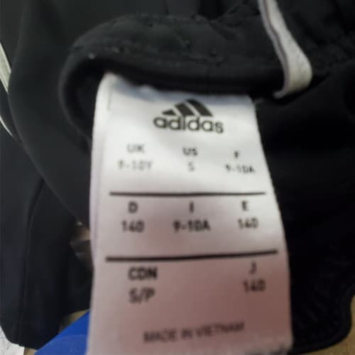 Adidas Pants Boys Medium Gray White Striped Casual Gym Workout Zipper Youth - Thumbnail 4