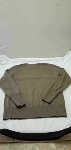 Banana Republic 100% Merino Wool Brown V-Neck Men's Sweater Size Large - Thumbnail 6