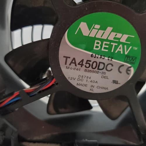 Original Nidec TA450DC PC Computer Fan 12V 1.4A Model B35502-35 - Thumbnail 2